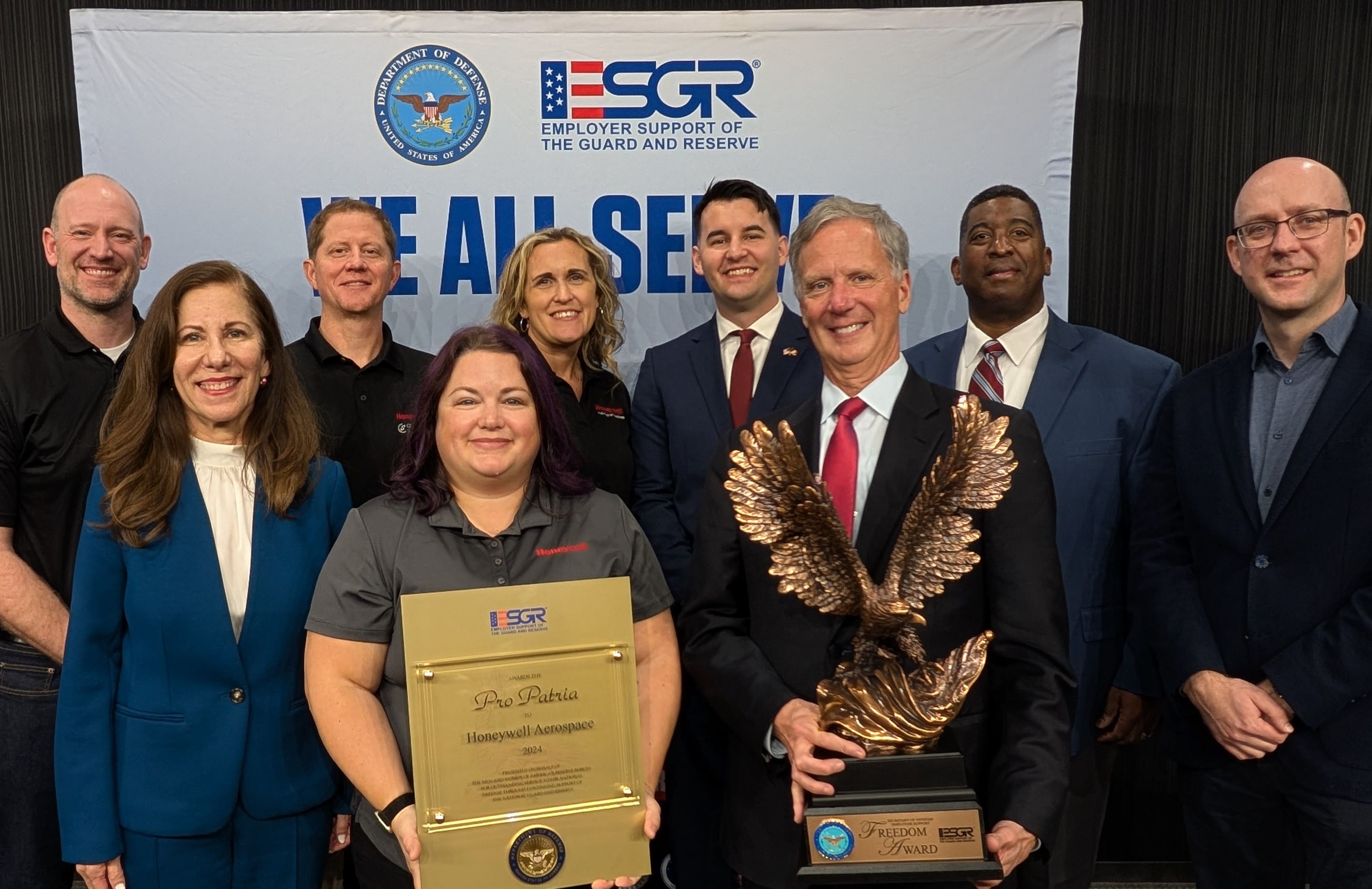 Honeywell Aerospace Honored with ESGR Pro Patria Award